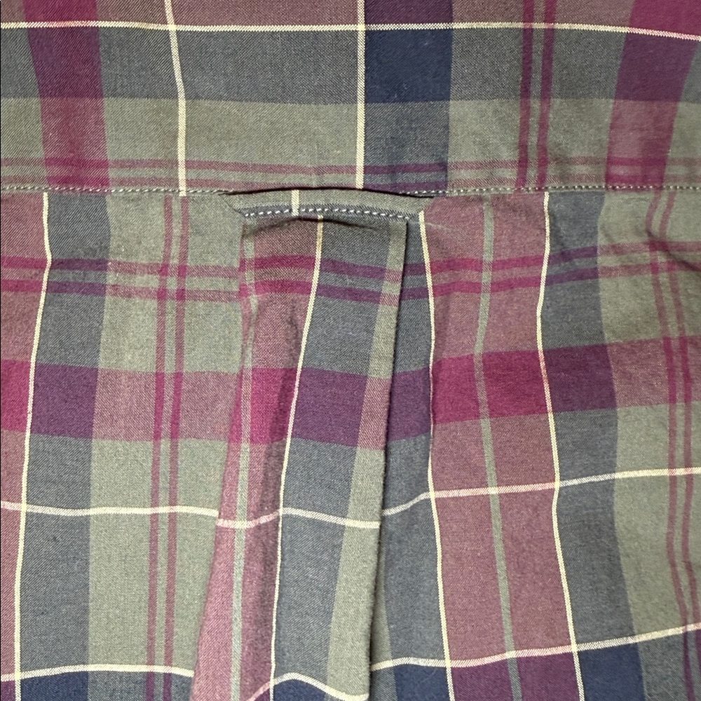 Vintage Lands’ End Plaid Button Down Shirt Boys 16 Mens Small Fit Preppy Cotton - Picture 10 of 14